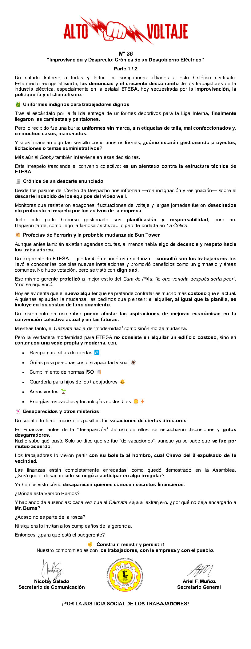 Alto Voltaje N°36 - Parte 1